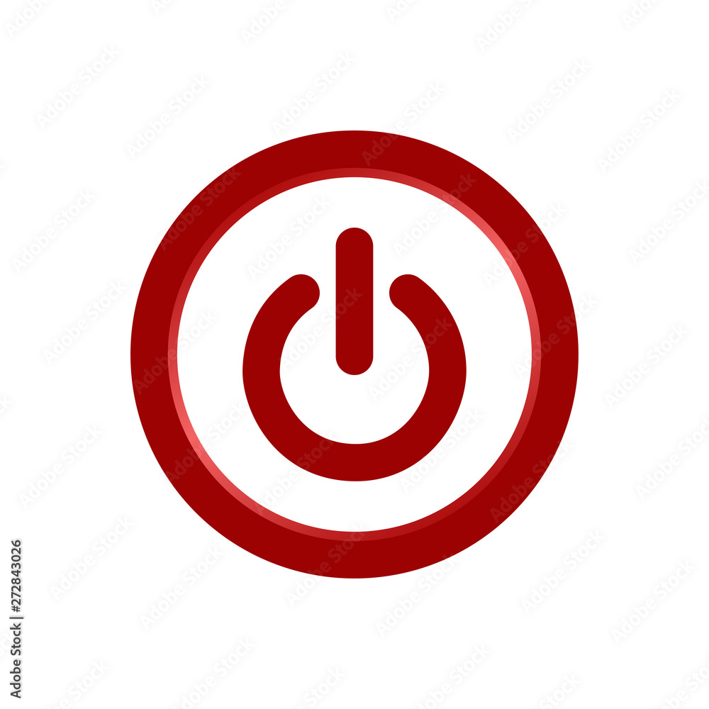Poster power button icon. on/off switch symbol in modern style for web site and mobile app vector illustrat