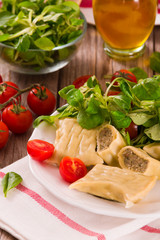 Maultaschen - swabian filled pasta ( ravioli ).