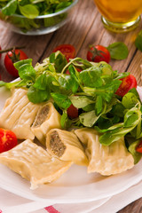 Maultaschen - swabian filled pasta ( ravioli ).