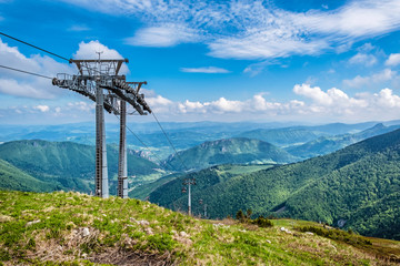 Cable transport, Vratna valley, Little Fatra, Slovakia