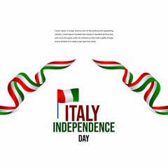 Happy Italy Independence Day Celebration Vector Template Design Illustration