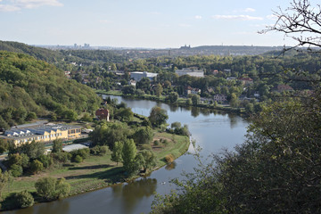 Fototapeta na wymiar The Vltava river in Prague