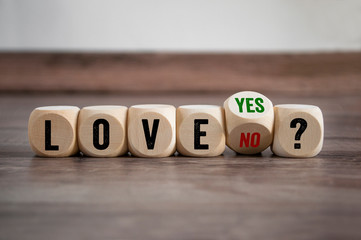 Cubes and dice with love yes or no