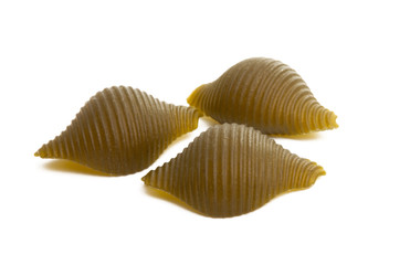 italian colored pasta isolated