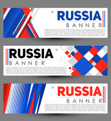 Russia modern banner template vector set design