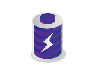 Fototapeta premium battery energy isometric creative illustration vector of graphic , battery energy isometric illustration vector , battery energy vector isometric illustration