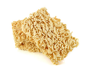 Instant noodles isolated on white background