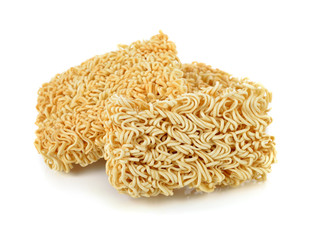 Instant noodles isolated on white background