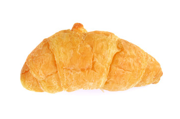 fresh croissant on white background