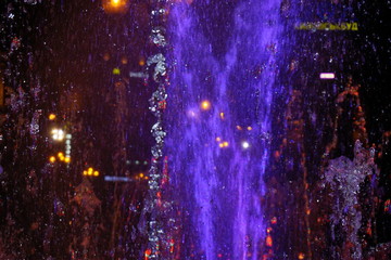 Musical colourful fountain