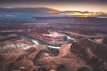 Tramonto al Dead Horse point SP - obrazy, fototapety, plakaty