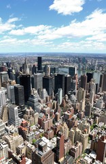 city, new york, skyline, panorama, manhattan, skyscraper, building, view, buildings, urban, architecture, downtown, sky, new, usa, cityscape, aerial, business, nyc, empire state building,