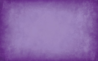 Purple background with soft marbled texture grunge on borders, old vintage distressed light purple paper illustration