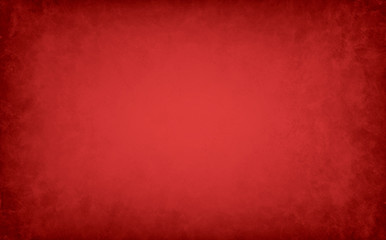 Christmas red background with faint black marbled texture grunge on borders, old vintage distressed red paper illustration
