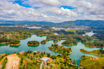 Guatapé Panorama Ausblick auf die Seen Kolumbien