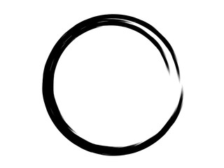 Grunge black circle made for your project.Grunge marking element.Black paint oval frame.