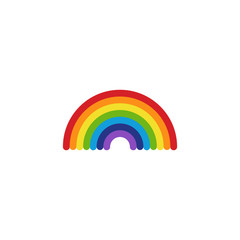 Rainbow Spectrum Color Icon Vector Illustration