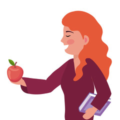 Woman teacher of school design