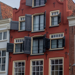 Fototapeta na wymiar Typical Old Dutch Houses in Zutphen