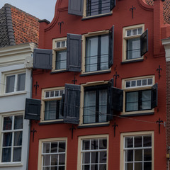 Fototapeta na wymiar Typical Old Dutch Houses in Zutphen