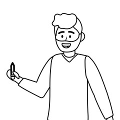 Man teacher of school design vector illustrator