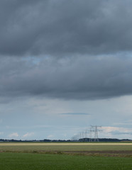 Powermast. Electricity cables. 