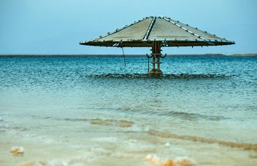 Dead Sea, is a salt lake bordering Jordan to the north, and Israel to the west.