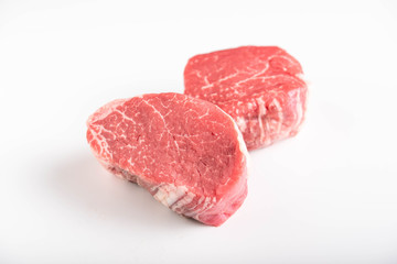 isolated fillet mognon on white background