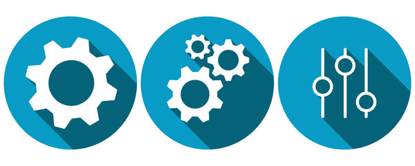 Symbols for settings, maintenance and controls 