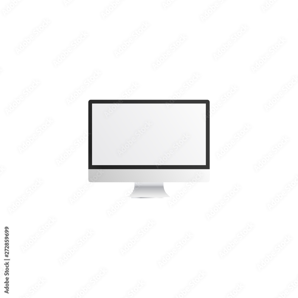 Poster screen computer monitor. computer display isolated on white background