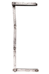 Old iron meter ruler letter C