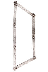 Old iron meter ruler letter D