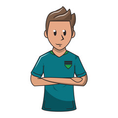 Soccer player sport game cartoon