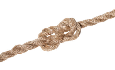 another side of figure-eight knot tied on rope
