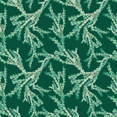 Branches seamless pattern template