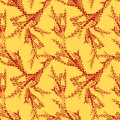 Branches seamless pattern template