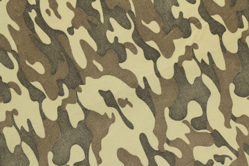 Closeup of military uniform surface.