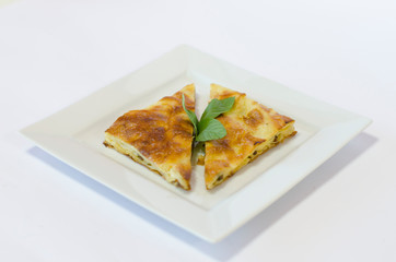 filo pastry white background
