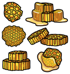 Honeycomb illustration, doodle, sketch, drawing, vector