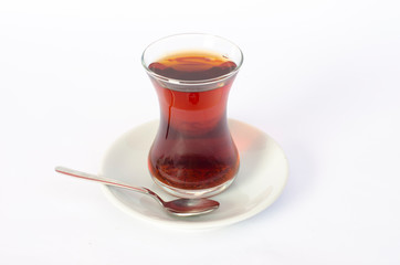 Turkish tea in traditional glass.