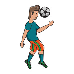 Fototapeta na wymiar Soccer player sport game cartoon
