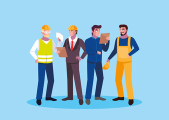 Obraz premium Avatar cartoon engineer men design