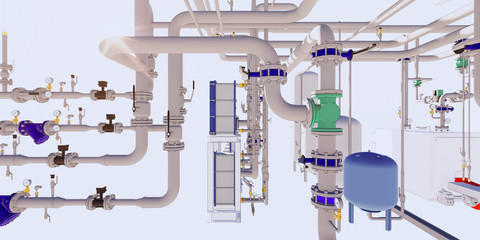 Conceptual visualization of driwing style of utilities at BIM technology