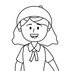 Obraz premium Girl kid of school design vector illustrator