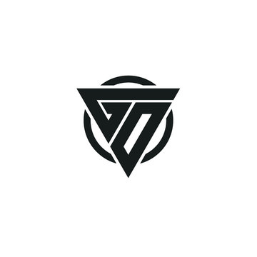 GD, GO, G0, 0G, OG, DG Triangle Logo; Super Hero Concept Circle Shape High Quality Design
