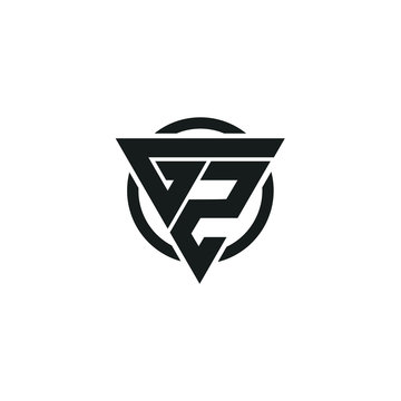 GZ, ZG, G2, 2G Triangle Logo; Super Hero Concept Circle Shape High Quality Design