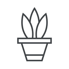 Line icon with flower