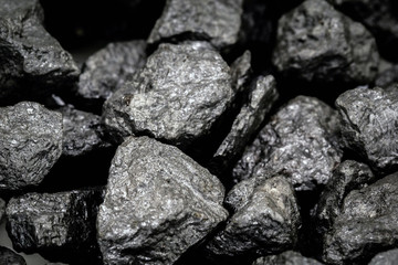 Concept of luxury, rarity. Silver nugget isolated on white background, raw gemstone.