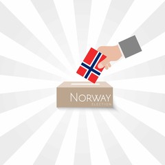 Norway Elections Vote Box Vector 