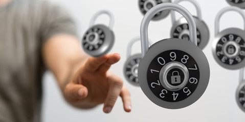 security data code digital in hand